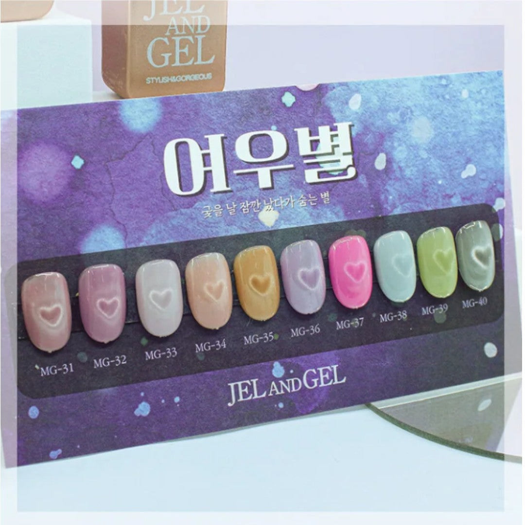 Jel and Gel Cat Eye Gel Polish - Fox Star Collection #MG31-40 (10pcs)