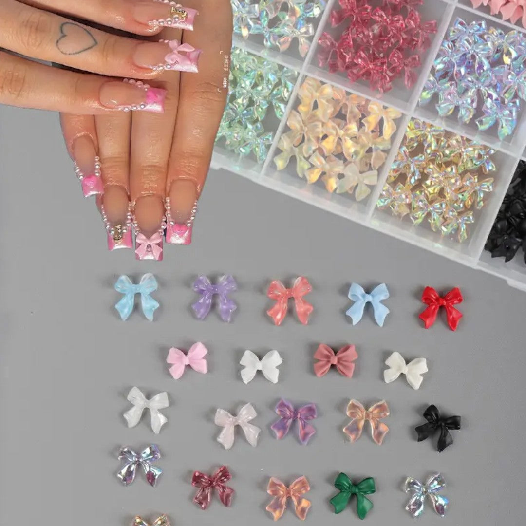 CNBS Nail Charms - Colourful Aurora Bow (24 Grids)