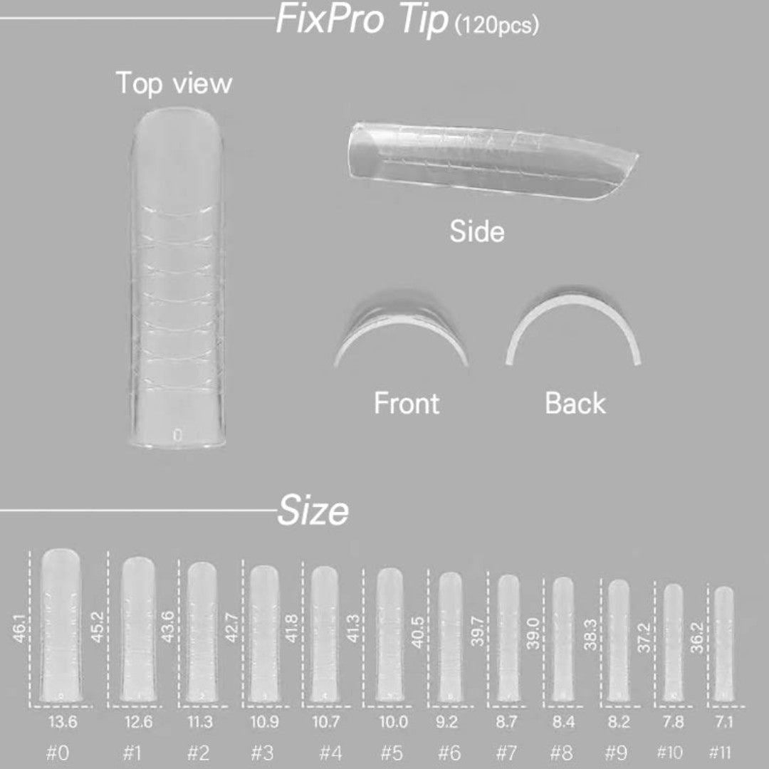 Liuhwa Extension Nail Tips Box - Fixpro (120Pcs)