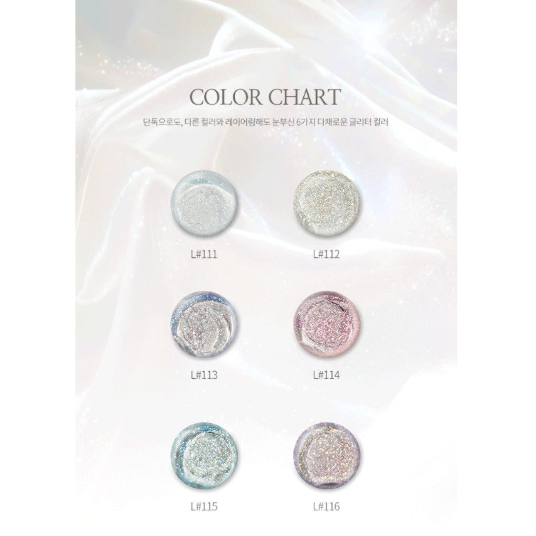 Liuhwa Glitter Gel Polish (HEMA-Free) - Champagne Collection #L111-116 (6Pcs)