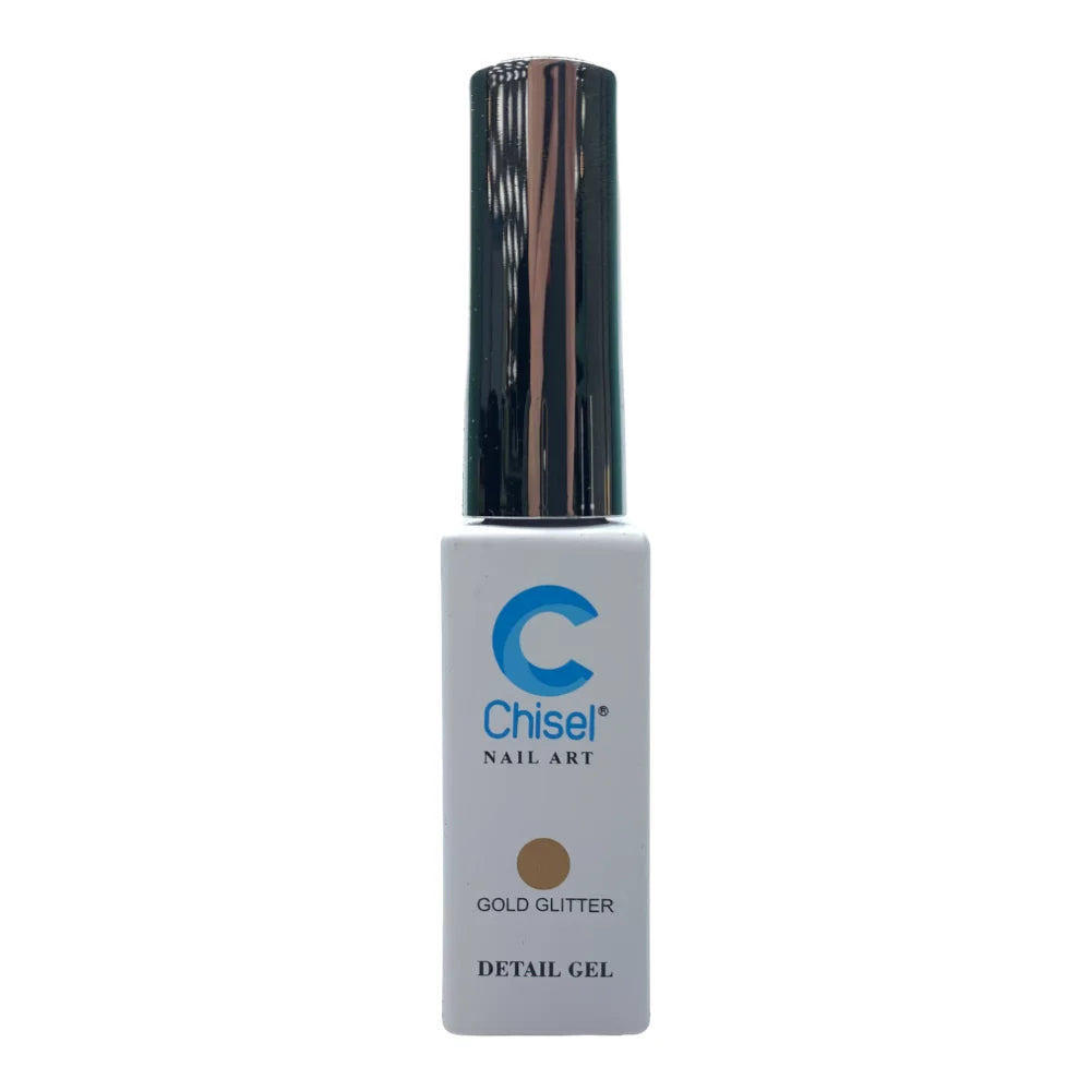 Chisel Nail Art Detail Gel #Gold Glitter