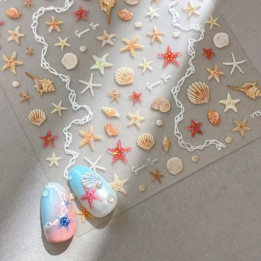 CNBS Nail Stickers - Shells & Starfish