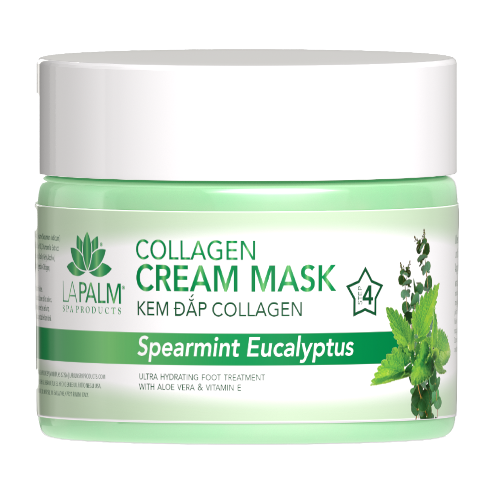 La Palm Collagen Cream Mask - Spearmint Eucalyptus 12Oz