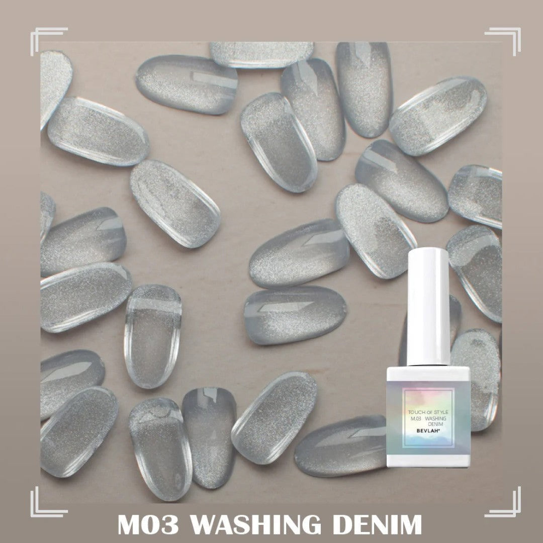 Bevlah Cat Eye Gel Polish (HEMA-Free) - Washing Denim #M03