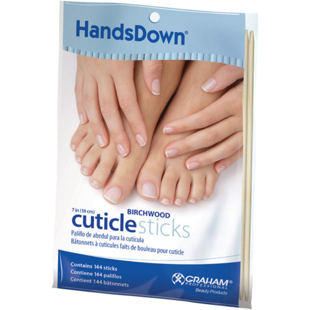HandsDown 7" Birchwood Sticks (Pack of 144) #54257 Classique Nails Beauty Supply Inc.