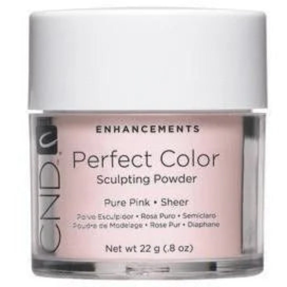 CND Perfect Colour Powder 0.8oz Pure Pink Sheer Acrylic Nail Powder, cnd acrylic, nail supplies acrylic, acrylic nail powder