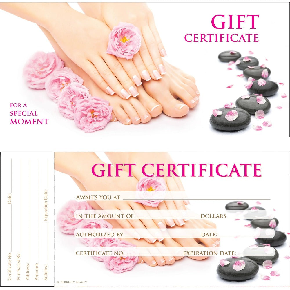 Nail Salon Gift Certificate, Manicure Gift Cards GC132