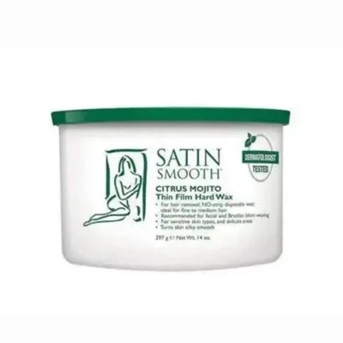 Satin Smooth Hard Wax - Citrus Mojito Think Film 14oz | Best Hair Removal Wax