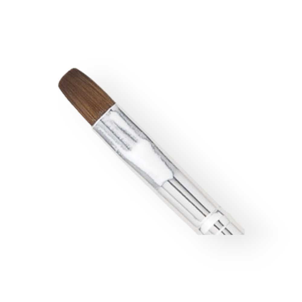 American Nails Kolinsky Square Gel Brush Clear Handle #CKFS11