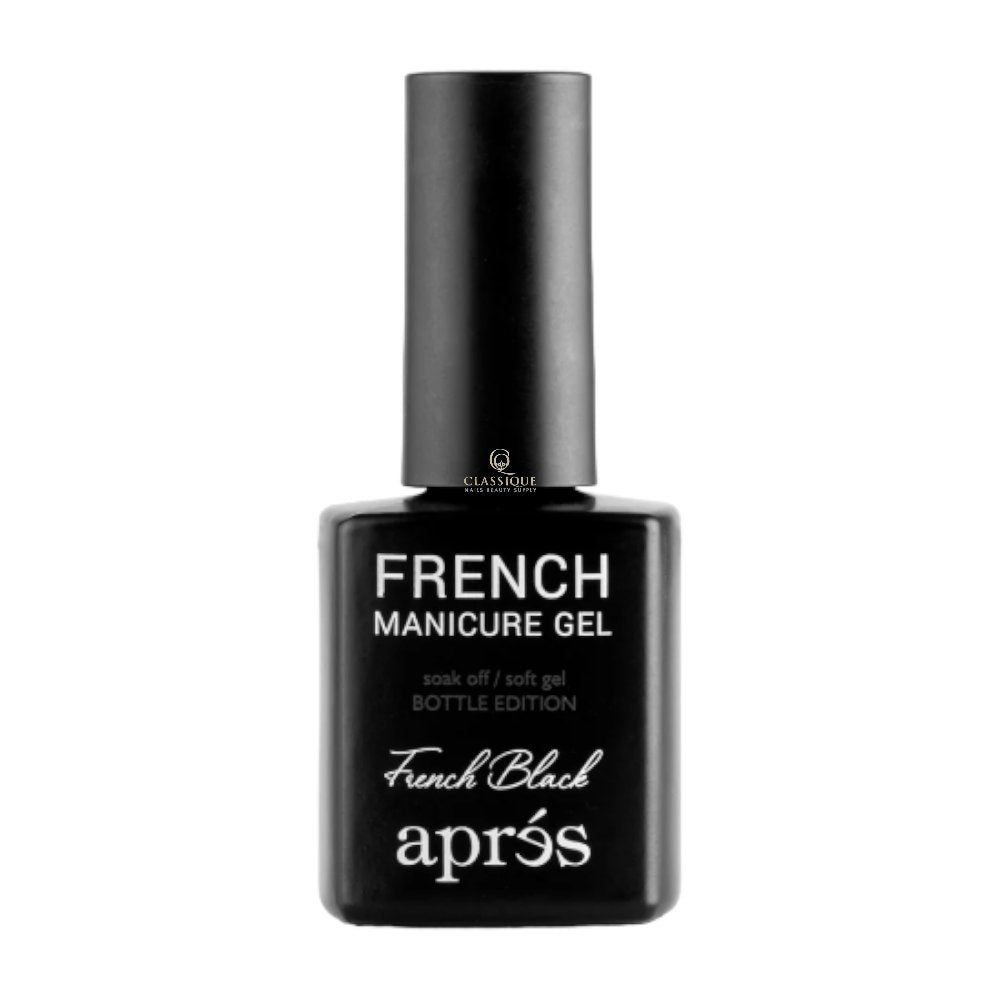 manicure montreal, french black manicure, apres gel polish