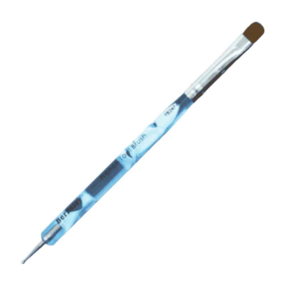 Berkeley French Brush - Blue Marble w/ Dotting Tool #FB247-BL