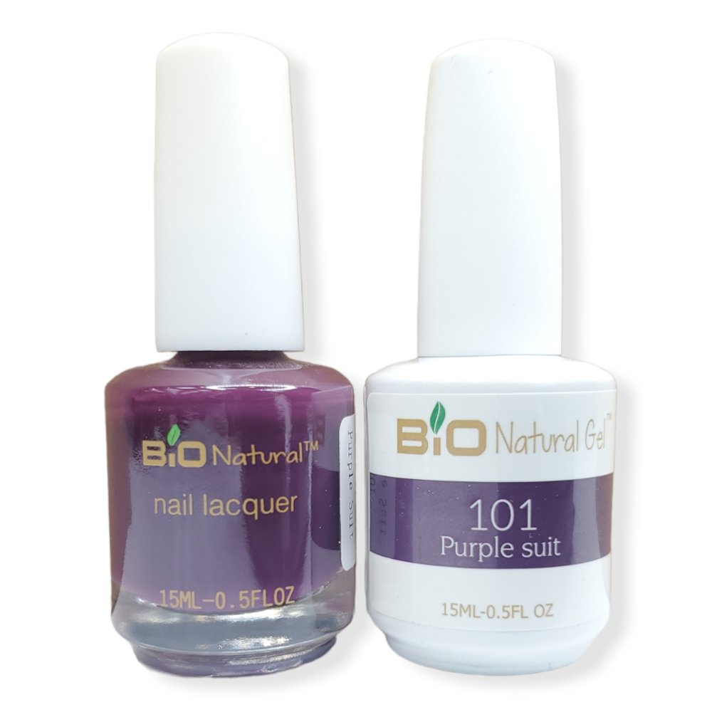Bio Natural Gel Polish, Non-toxic Nail Lacquer, 101 Falling In love with Dark Purple Nails
