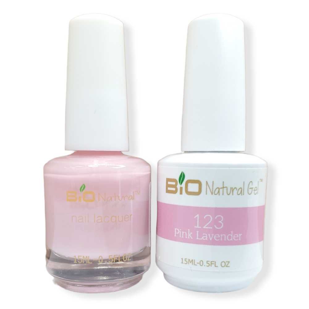 Bio Natural Gel Polish, Non-toxic Nail Lacquer, 123 Pink Lavender