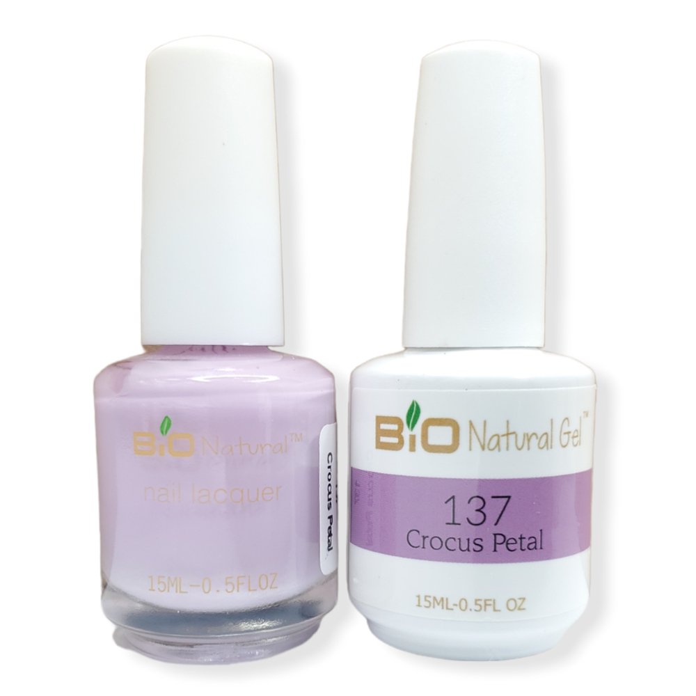 Bio Natural Gel Polish, Non-toxic Nail Lacquer, 137 Crocus Petal