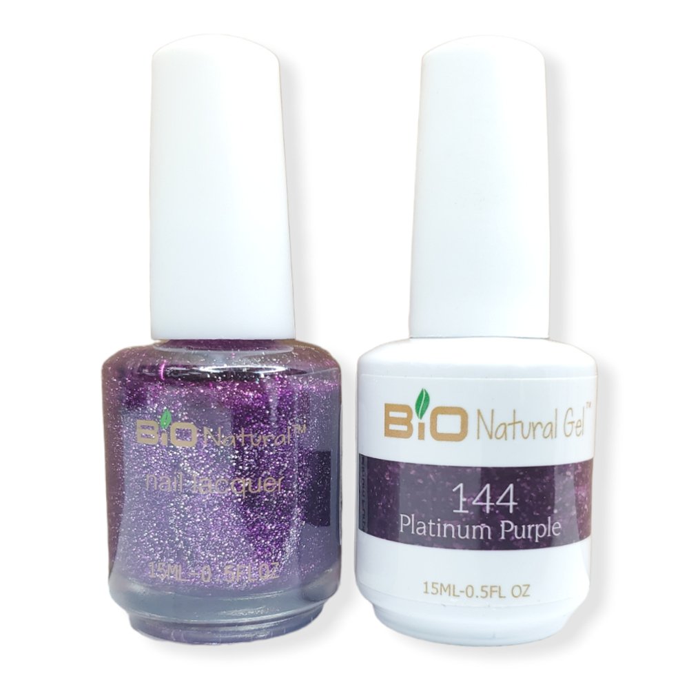 Bio Natural Gel Polish, Non-toxic Nail Lacquer, 144 Platinum Purple