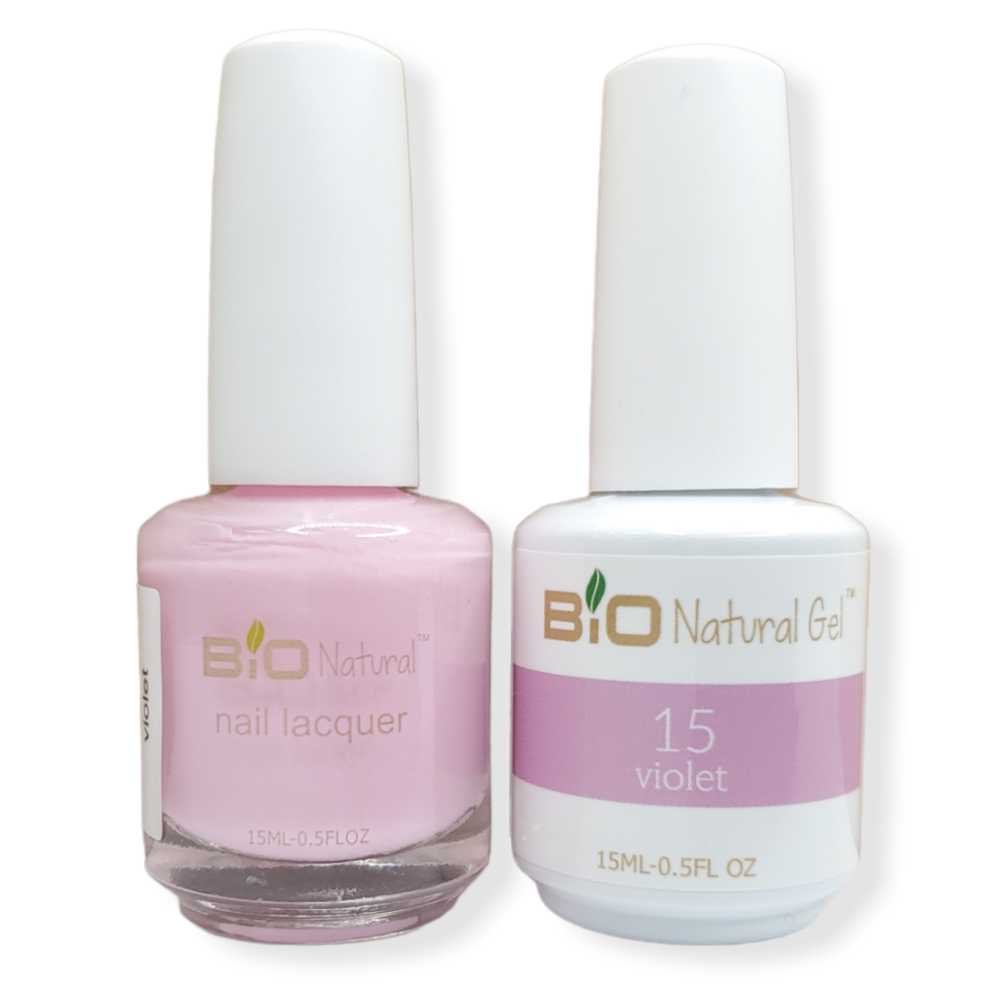 Bio Natural Gel Polish, Non-toxic Nail Lacquer, 15 Violet