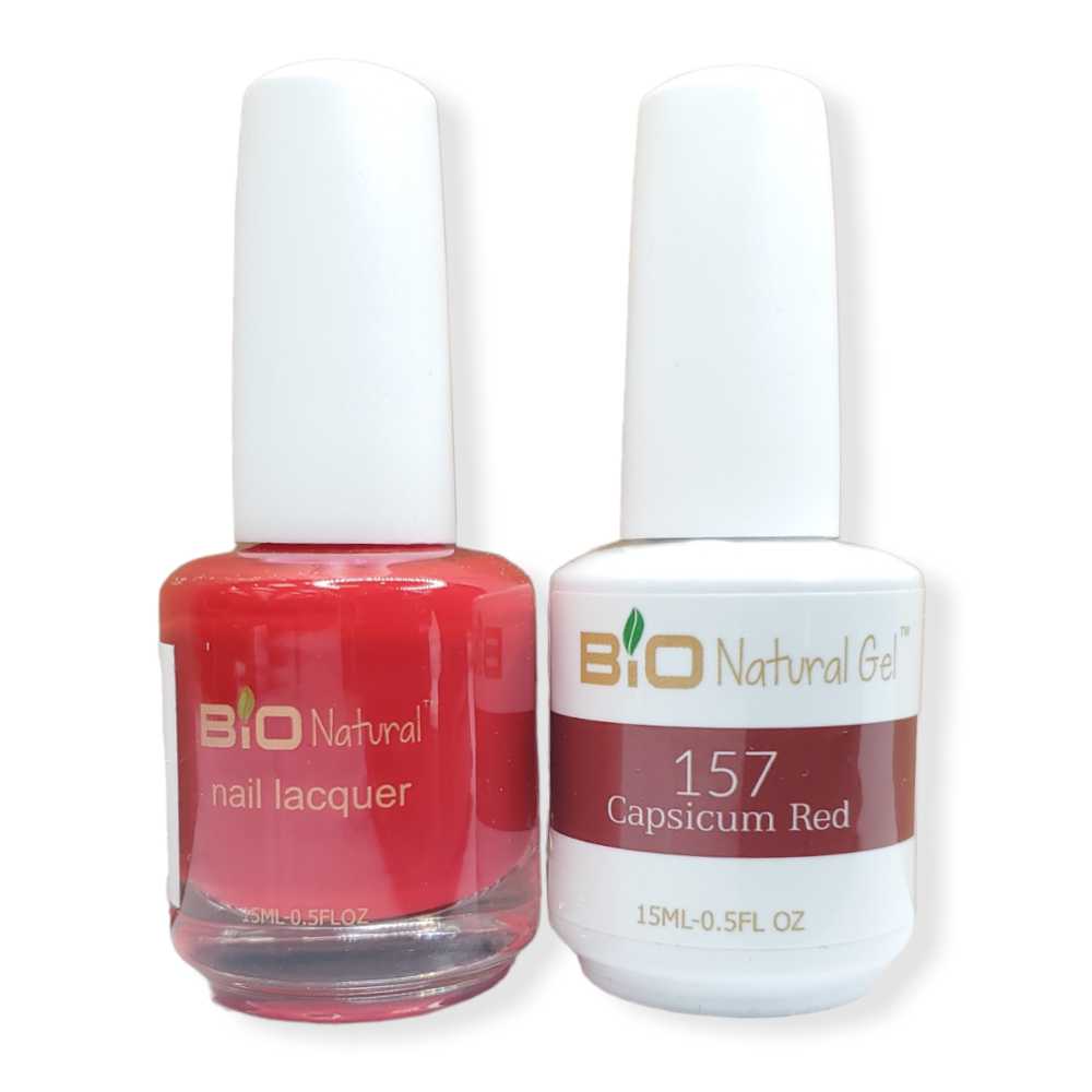 Bio Natural Gel Polish, Non-toxic Nail Lacquer, 157 Capsicum Red