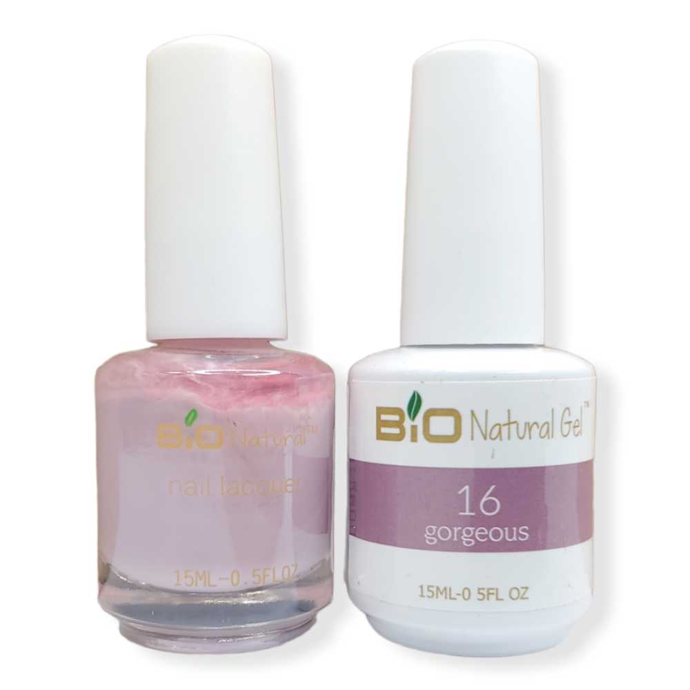 Bio Natural Gel Polish, Non-toxic Nail Lacquer, 16 Gorgeous