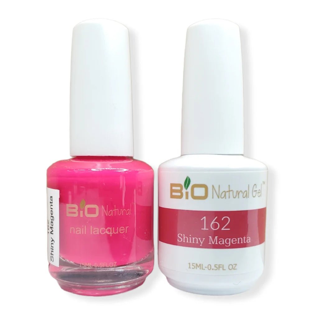 Bio Natural Gel Polish, Non-toxic Nail Lacquer, 162 Shiny Magenta
