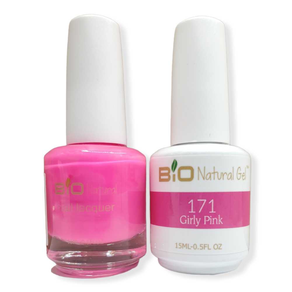 Bio Natural Gel Polish, Non-toxic Nail Lacquer, 171 Girly Pink