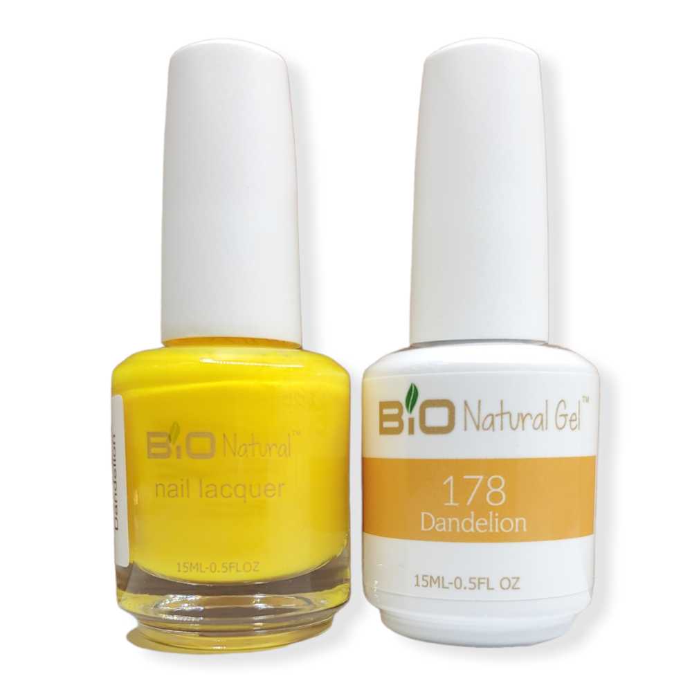 Bio Natural Gel Polish, Non-toxic Nail Lacquer, 178 Yellow Nail Polish