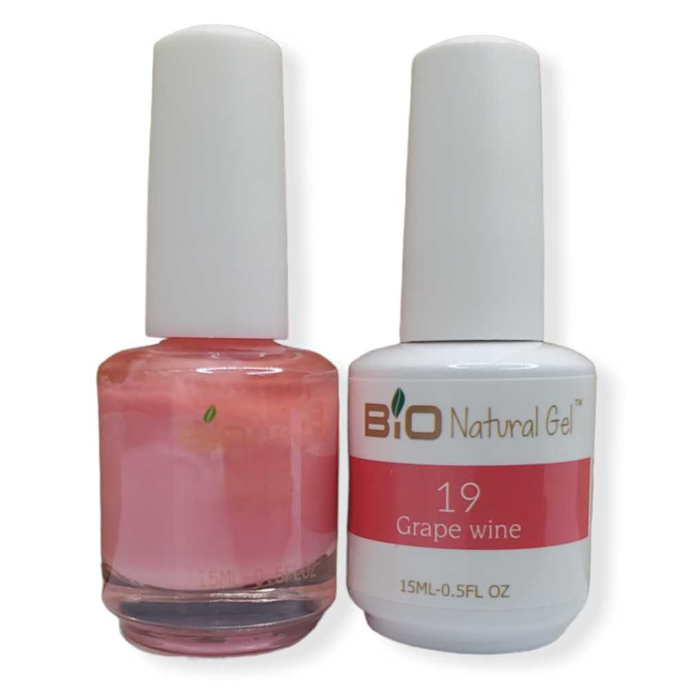 Bio Natural Gel Polish, Non-toxic Nail Lacquer, 19 Grape Wine