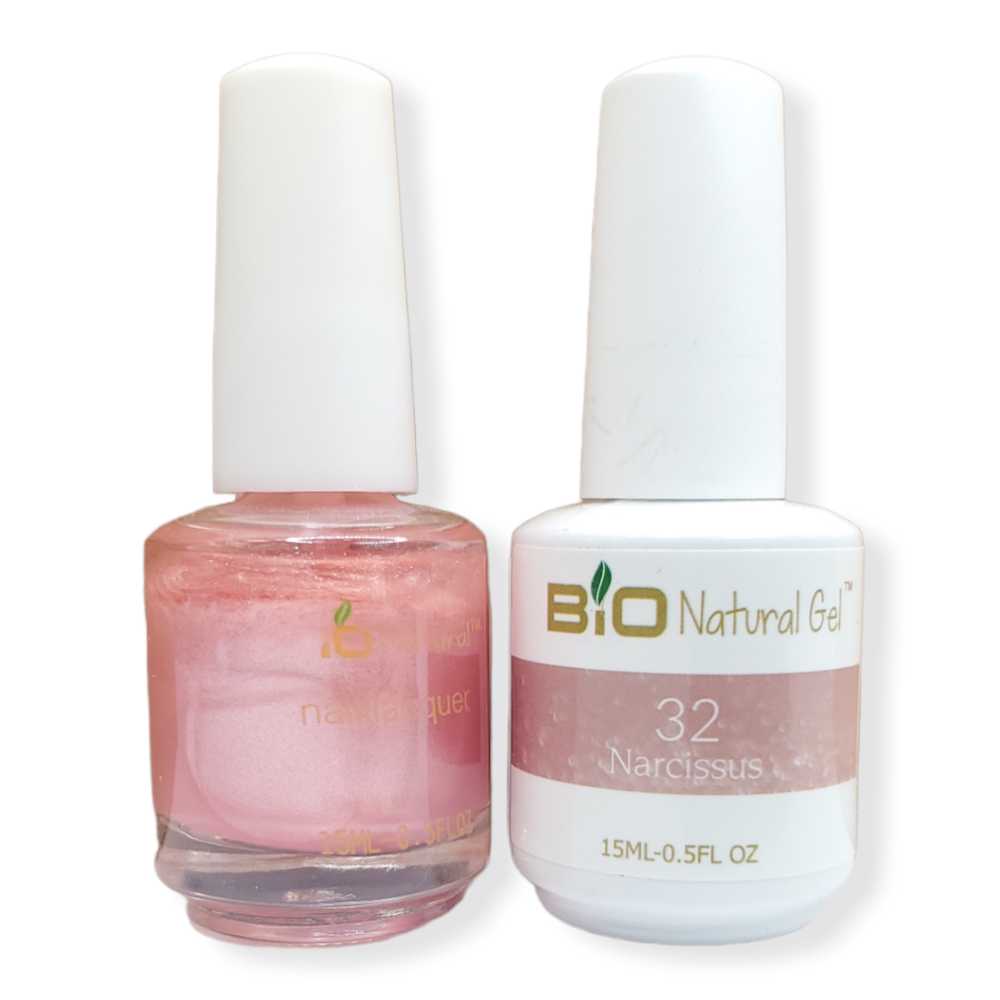 Bio Natural Gel Polish, Non-toxic Nail Lacquer, 32 Shimmer Nude Nail Polish