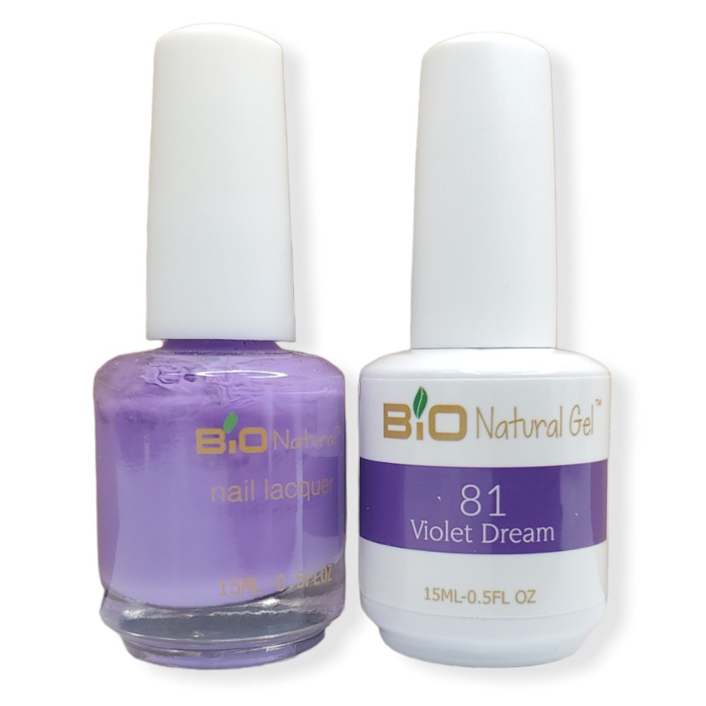 Bio Natural Gel Polish, Non-toxic Nail Lacquer, 81 Violet Dream