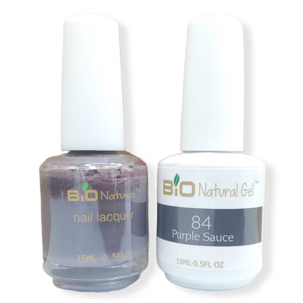 Bio Natural Gel Polish, Non-toxic Nail Lacquer, 84 Purple Sauce