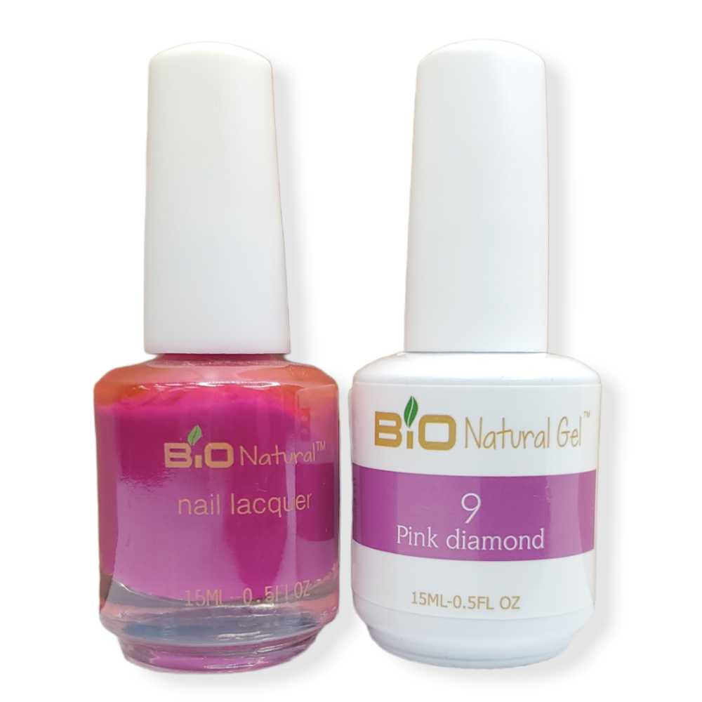 Bio Natural Gel Polish, Non-toxic Nail Lacquer, 9 Pink Diamond