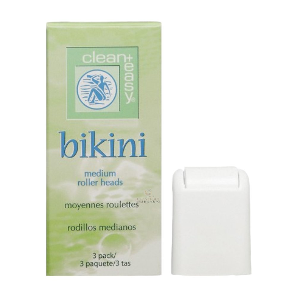 Clean+Easy Medium Roller Heads for Bikini Roll on Wax (Pack of 3), hair wax, bikini wax near me