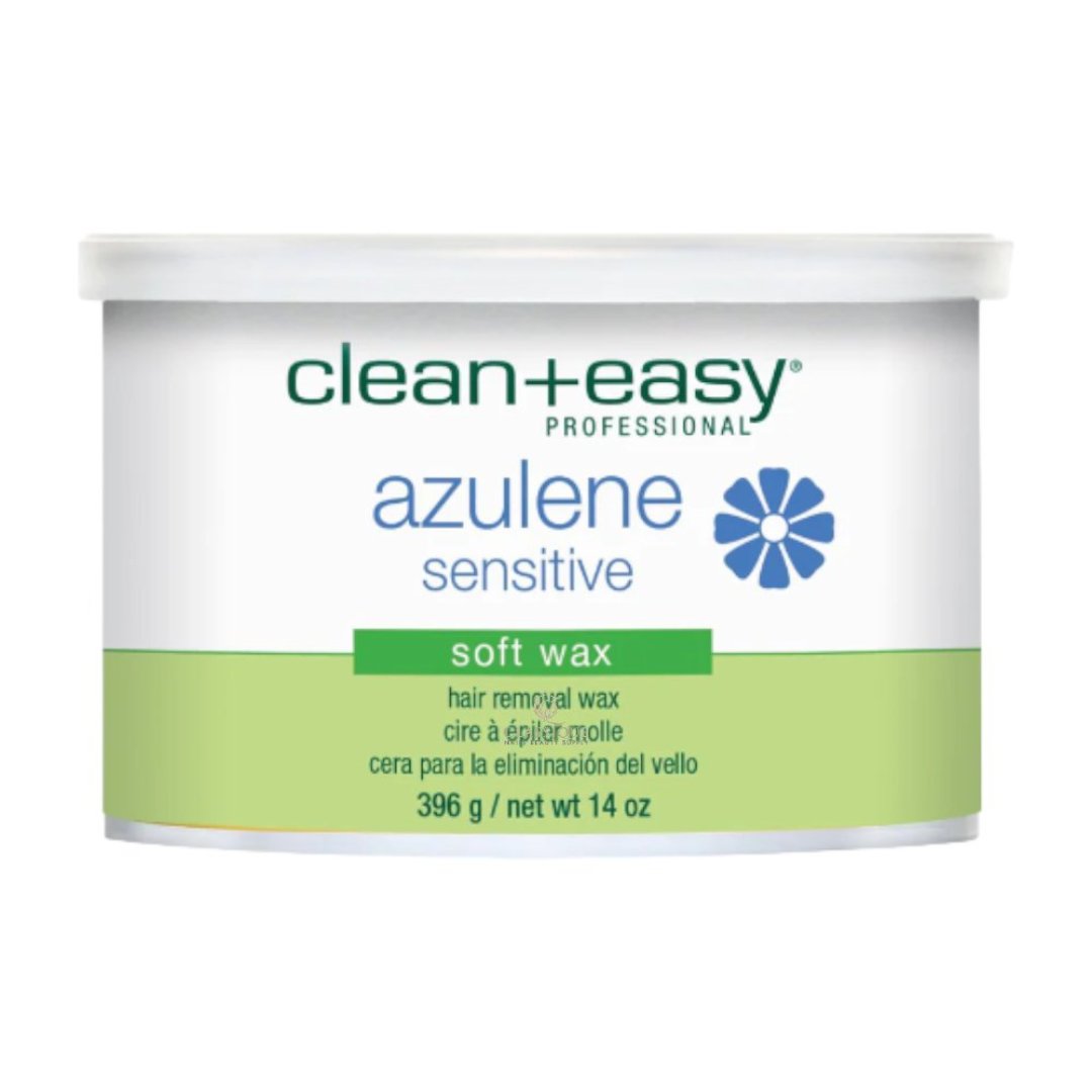 Clean+Easy Sensitive Azulene and Chamomile Soft Wax 14oz, soft wax, bare wax bar