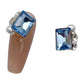 CNBS 5pc Luxury Crystal Charm, Blue 3D Nail Art Charms
