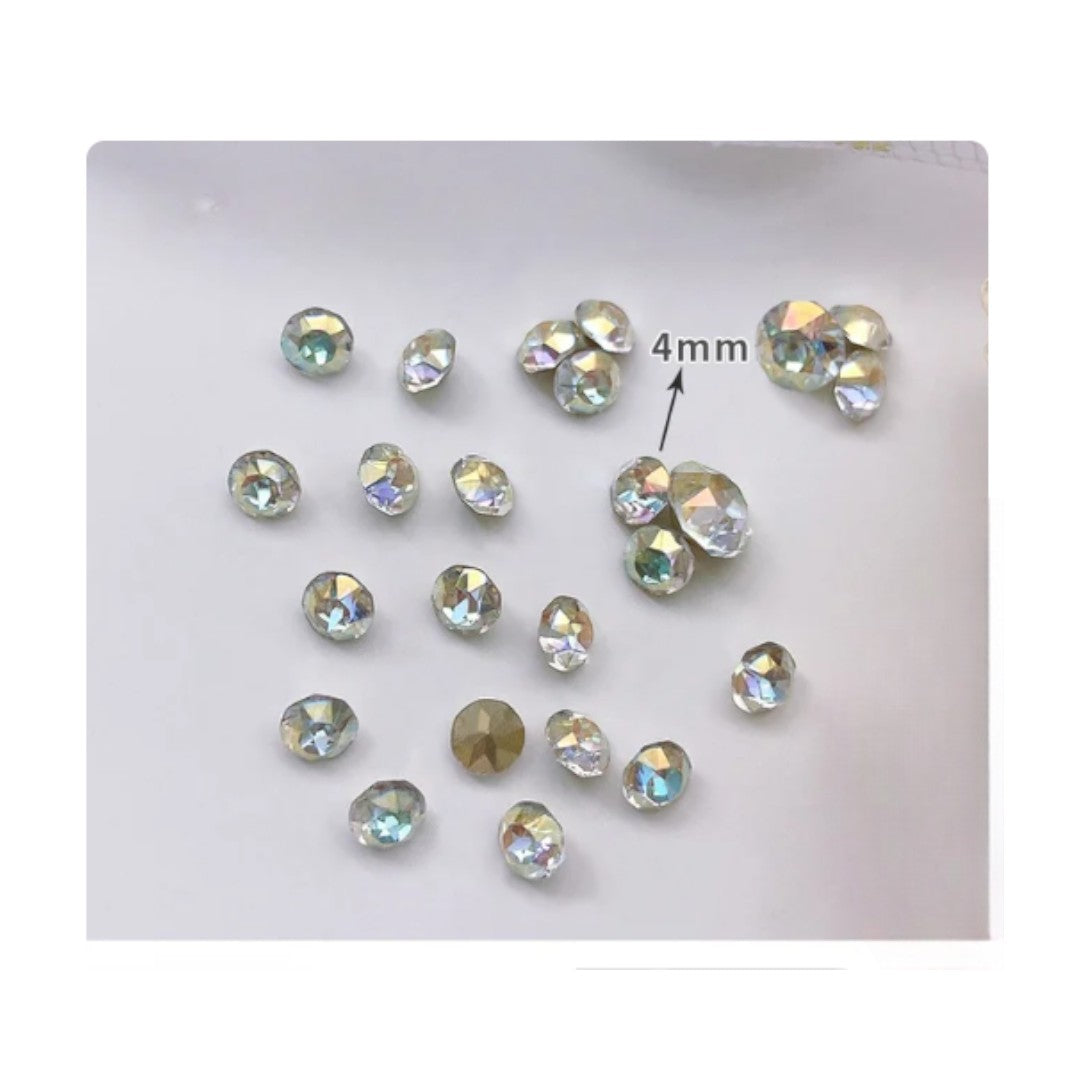 CNBS Nail Rhinestones - 4mm 3D Round Diamonds 20pcs