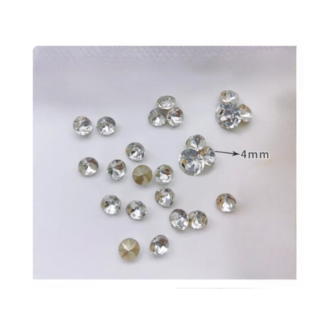 CNBS Nail Rhinestones - 4mm 3D Round Diamonds 20pcs