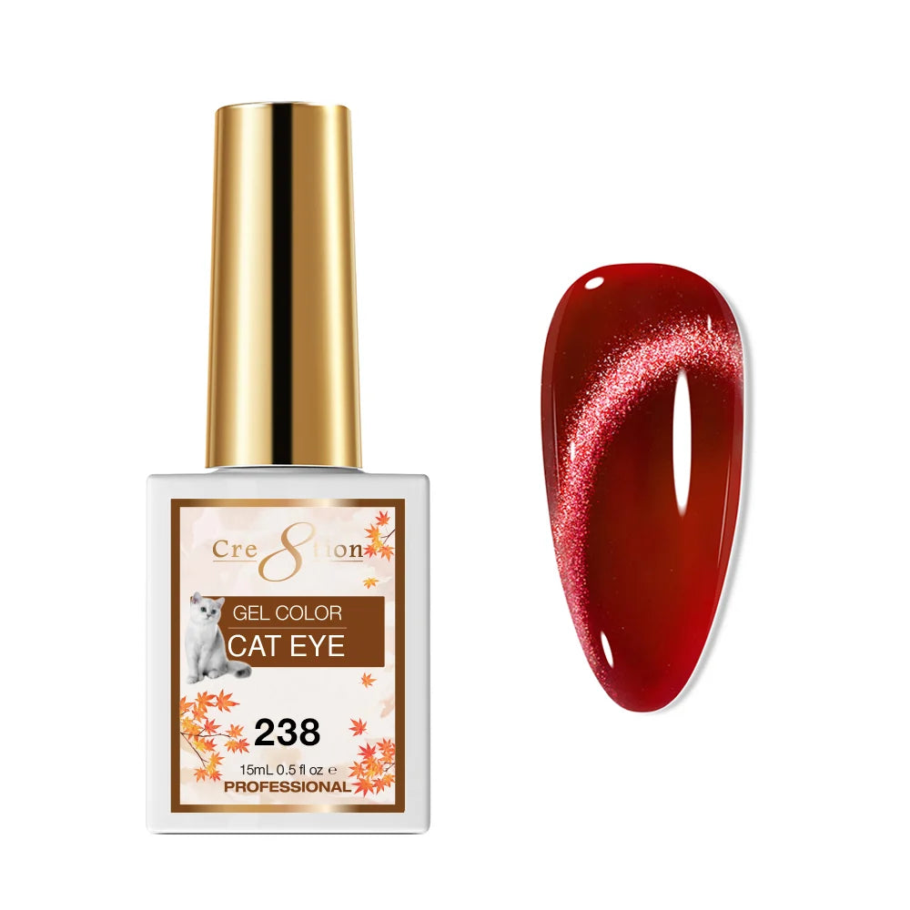 Cre8tion (HEMA/TPO-Free) Cat Eye Gel Polish - Autumn #238