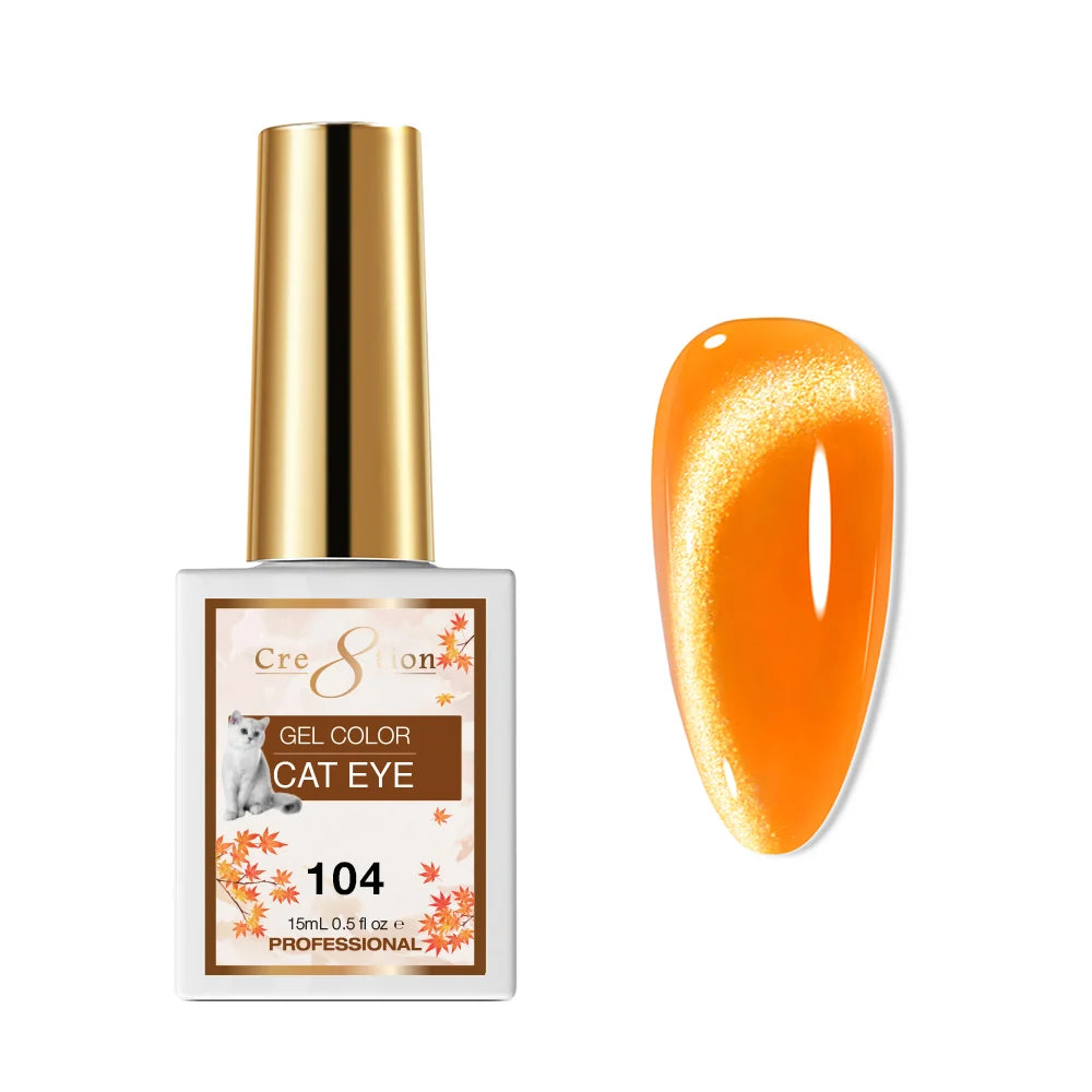 Cre8tion (HEMA/TPO-Free) Cat Eye Gel Polish - Autumn #104