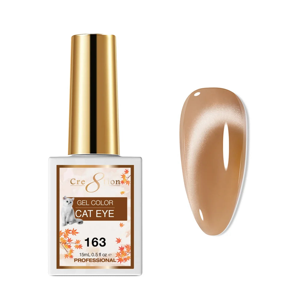 Cre8tion (HEMA/TPO-Free) Cat Eye Gel Polish - Autumn #163