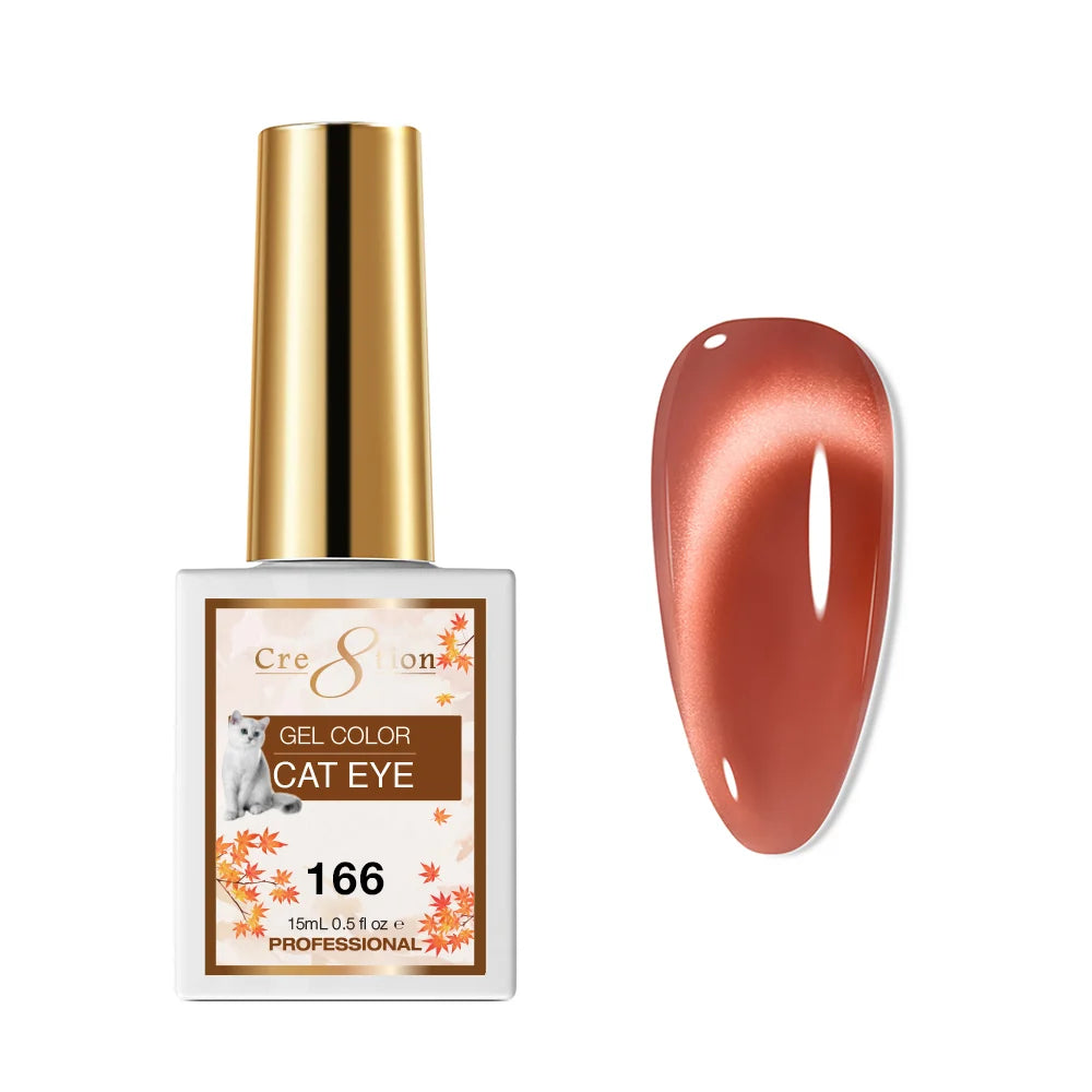 Cre8tion (HEMA/TPO-Free) Cat Eye Gel Polish - Autumn #166