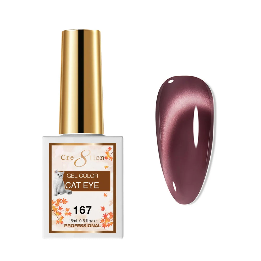 Cre8tion (HEMA/TPO-Free) Cat Eye Gel Polish - Autumn #167