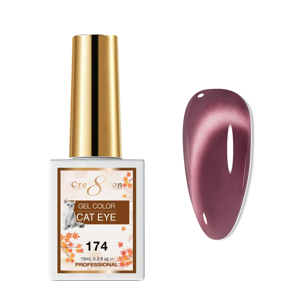 Cre8tion (HEMA/TPO-Free) Cat Eye Gel Polish - Autumn #174