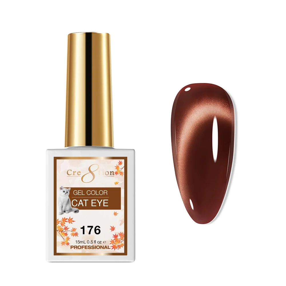 Cre8tion (HEMA/TPO-Free) Cat Eye Gel Polish - Autumn #176