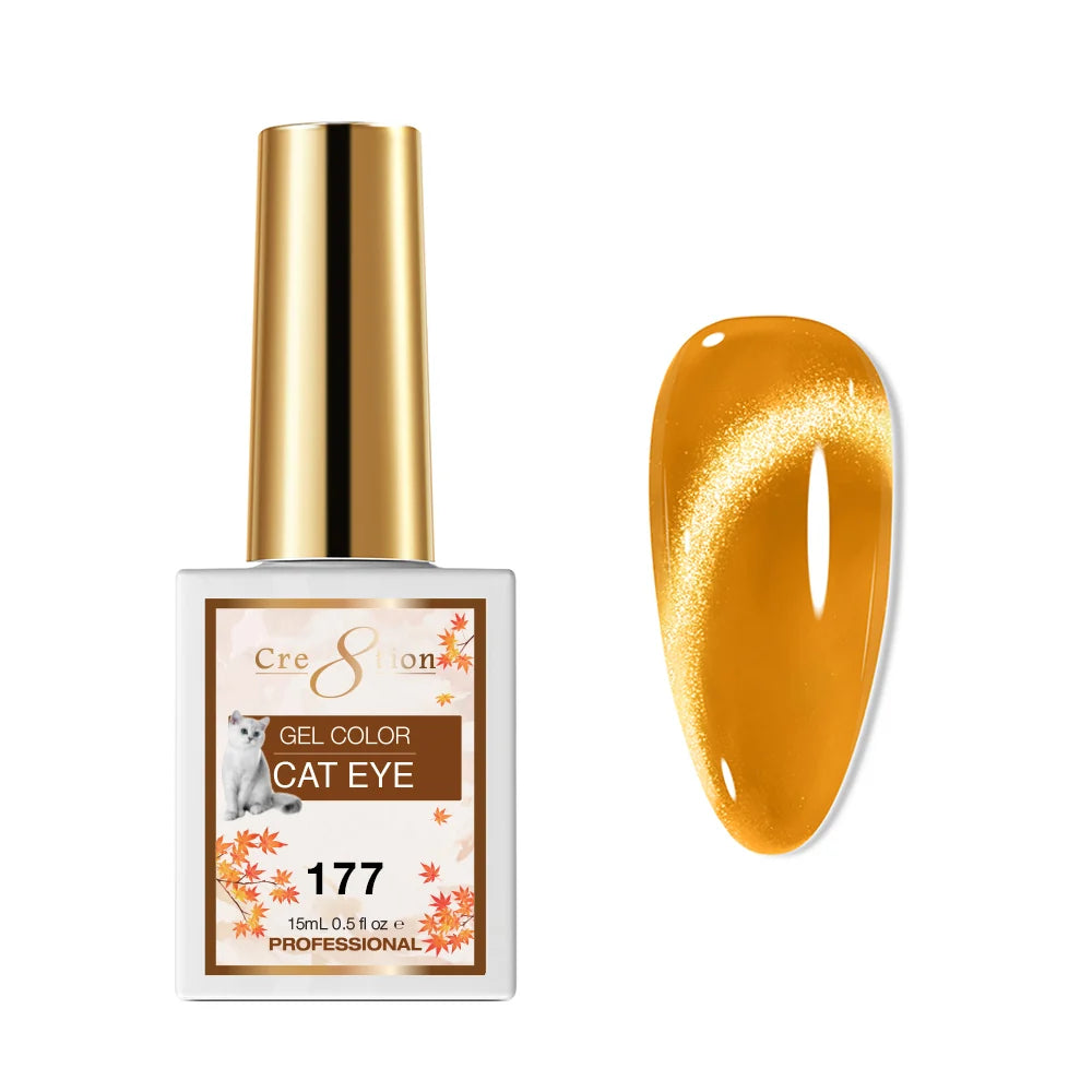 Cre8tion (HEMA/TPO-Free) Cat Eye Gel Polish - Autumn #177