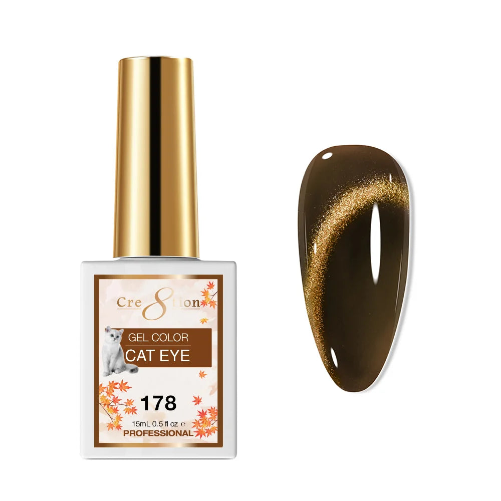 Cre8tion (HEMA/TPO-Free) Cat Eye Gel Polish - Autumn #178
