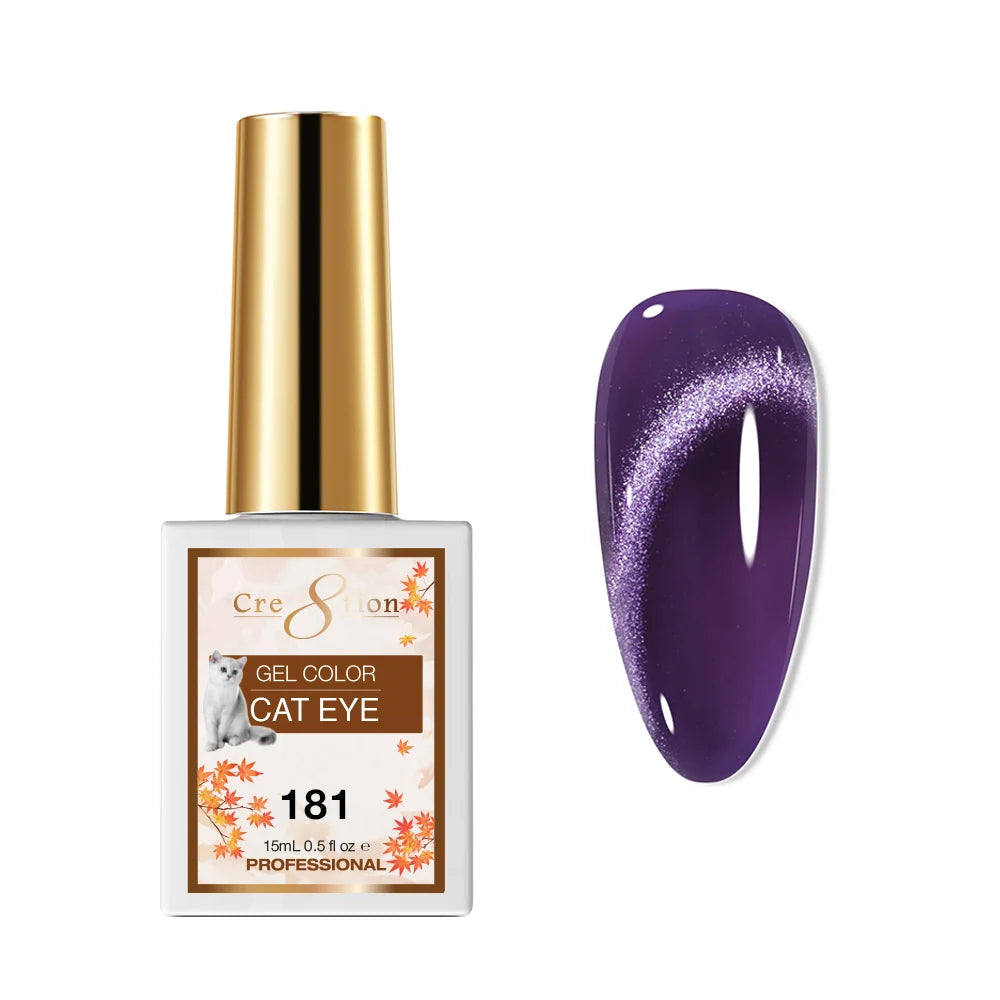 Cre8tion (HEMA/TPO-Free) Cat Eye Gel Polish - Autumn #181