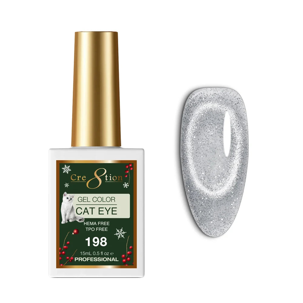 Cre8tion (HEMA/TPO-Free) Cat Eye Gel Polish - Winter #198