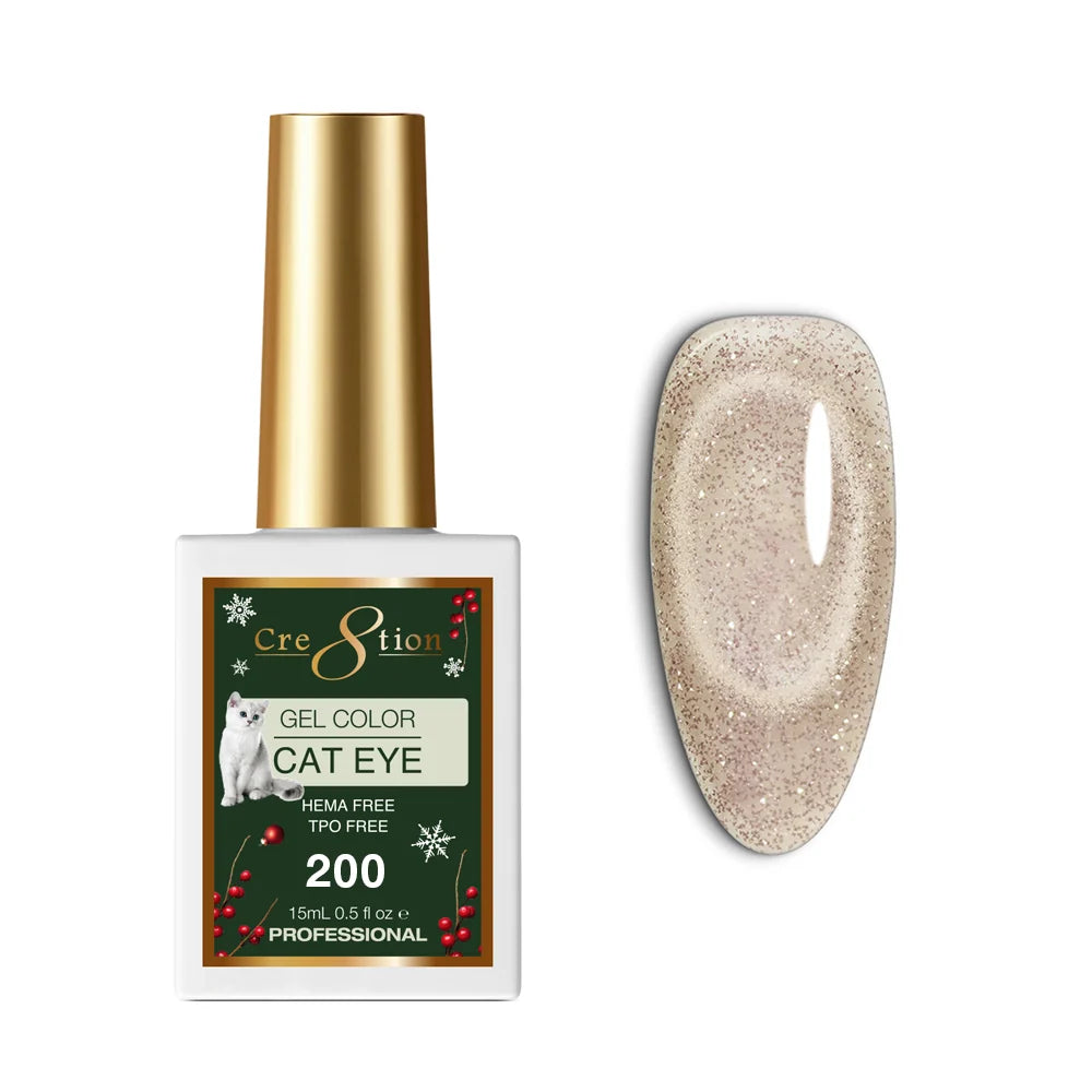 Cre8tion (HEMA/TPO-Free) Cat Eye Gel Polish - Winter #200