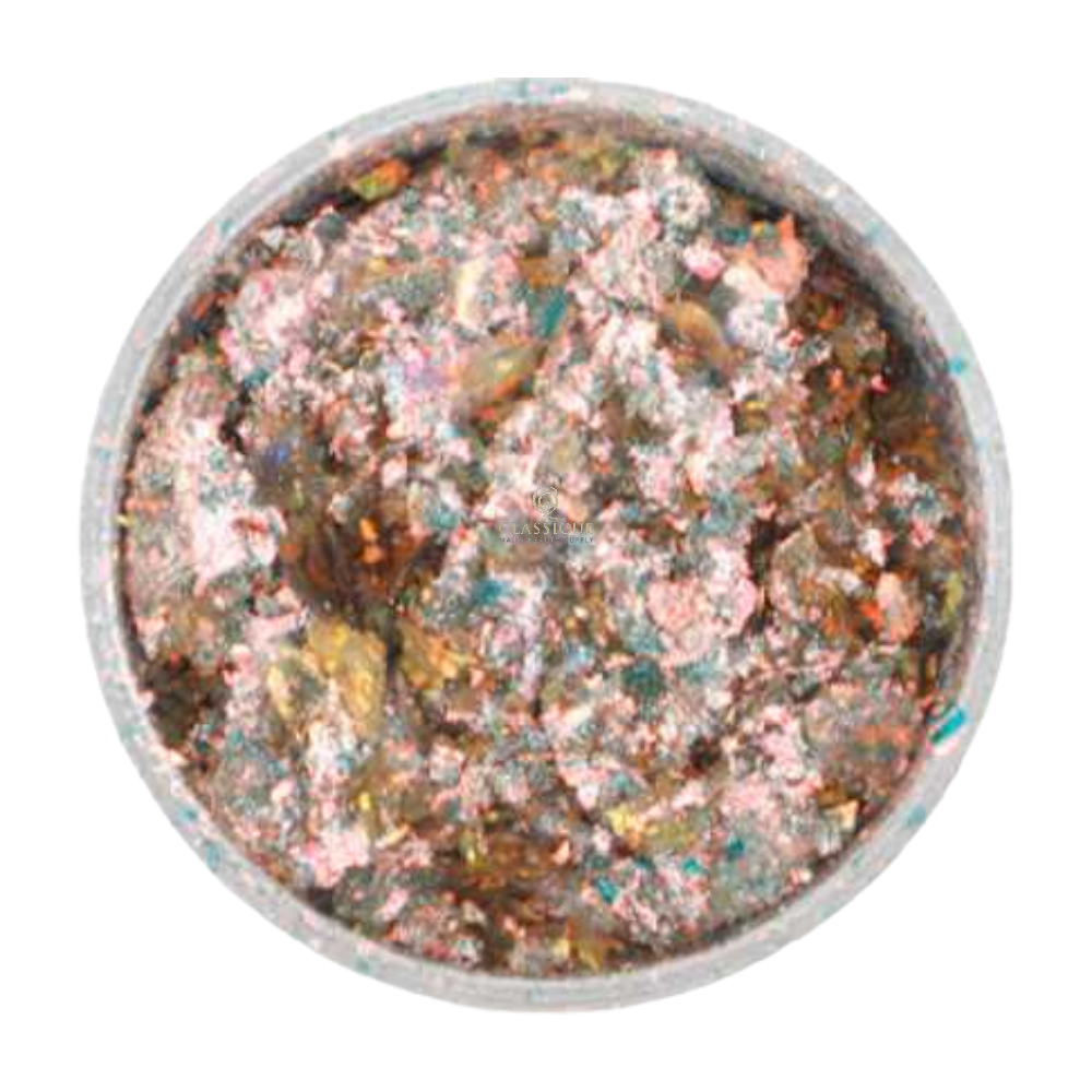 Gentle Pink Aqua Glitter Orange