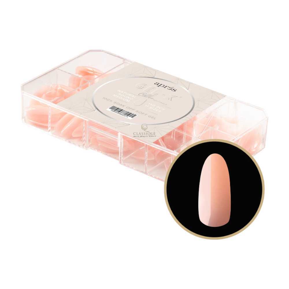 Apres Gel-X Tips Box - Neutrals Chloe - Natural Round Medium (150Pcs)