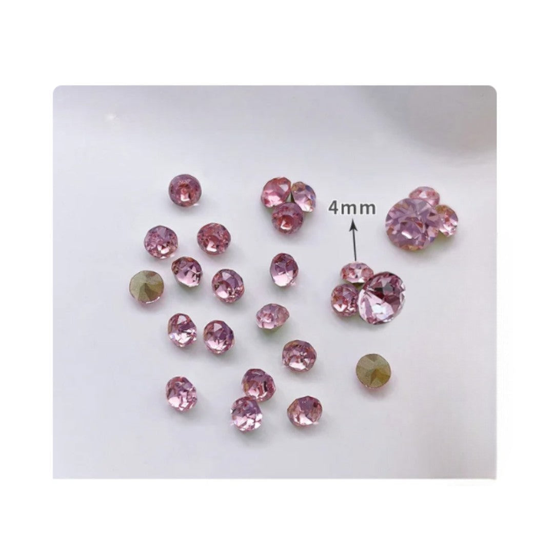 CNBS Nail Rhinestones - 4mm 3D Round Diamonds 20pcs